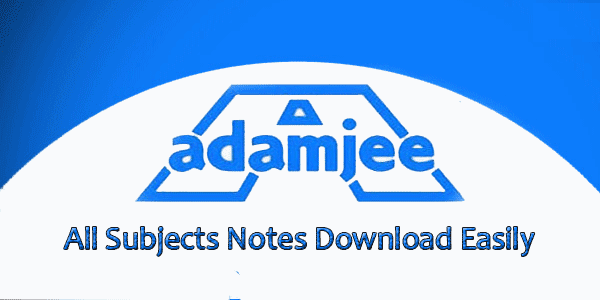 Adamjee Notes For Class 11 Maths